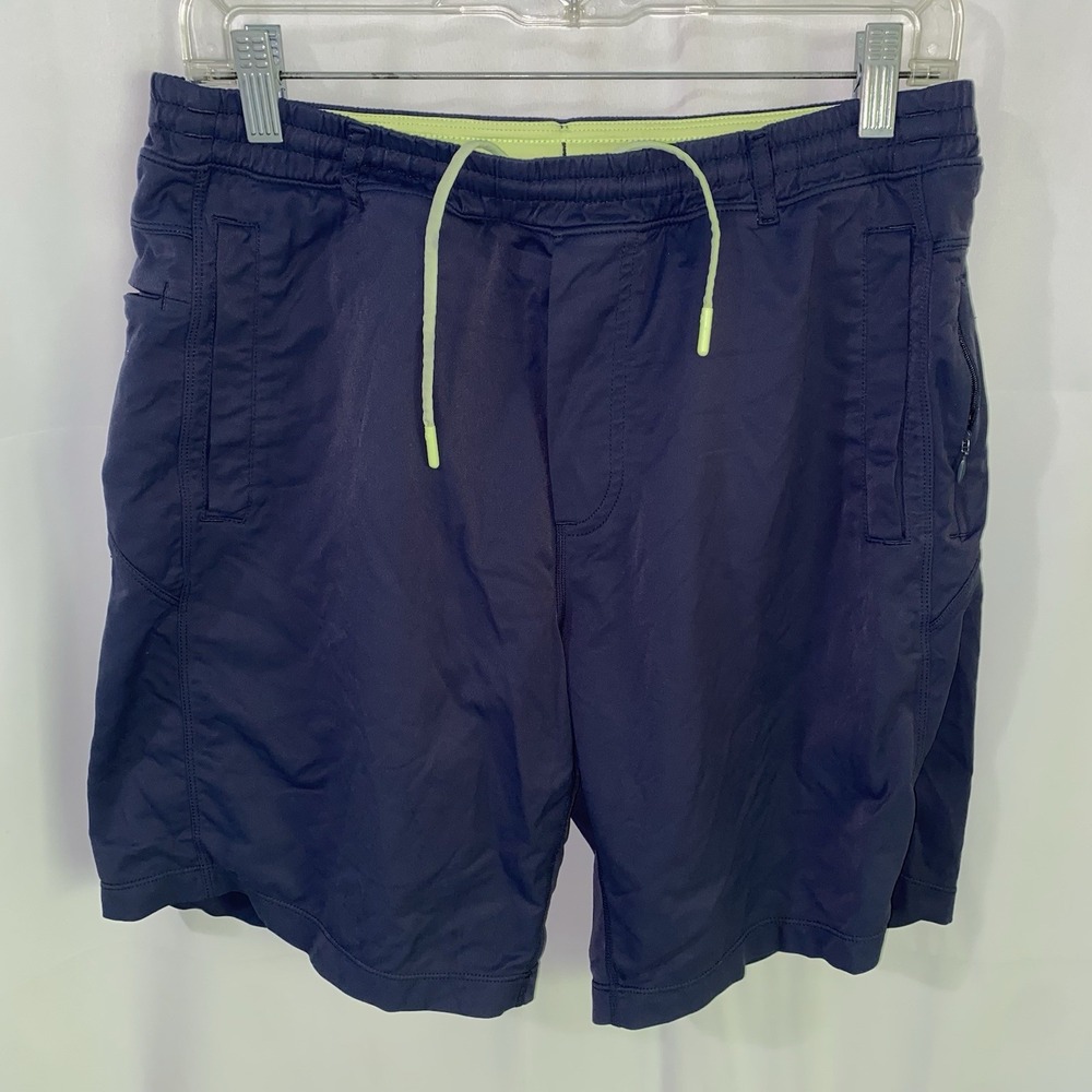 Bird Dogs Boom Shorts Men Large Long Blue Lined Athleisure Performance Boomstick